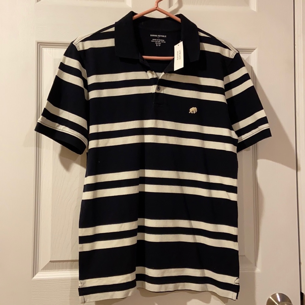 Men’s Banana Republic Cotton Striped Polo Size S